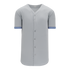 Athletic Knit Full Button Baseball Jersey with Braided Trim (BA5500)